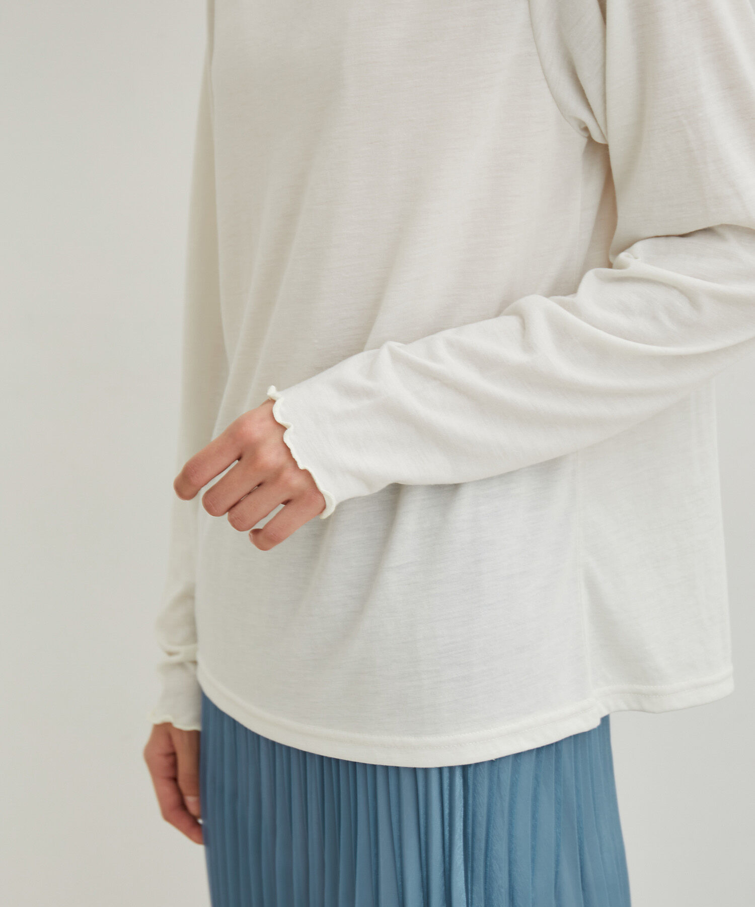 VIS「【洗える・吸湿発熱】前後2WAYハイネックメローインナー」|Tシャツ・カットソー|