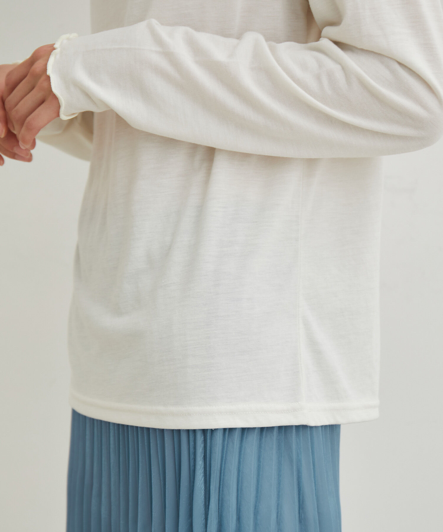 VIS「【洗える・吸湿発熱】前後2WAYハイネックメローインナー」|Tシャツ・カットソー|