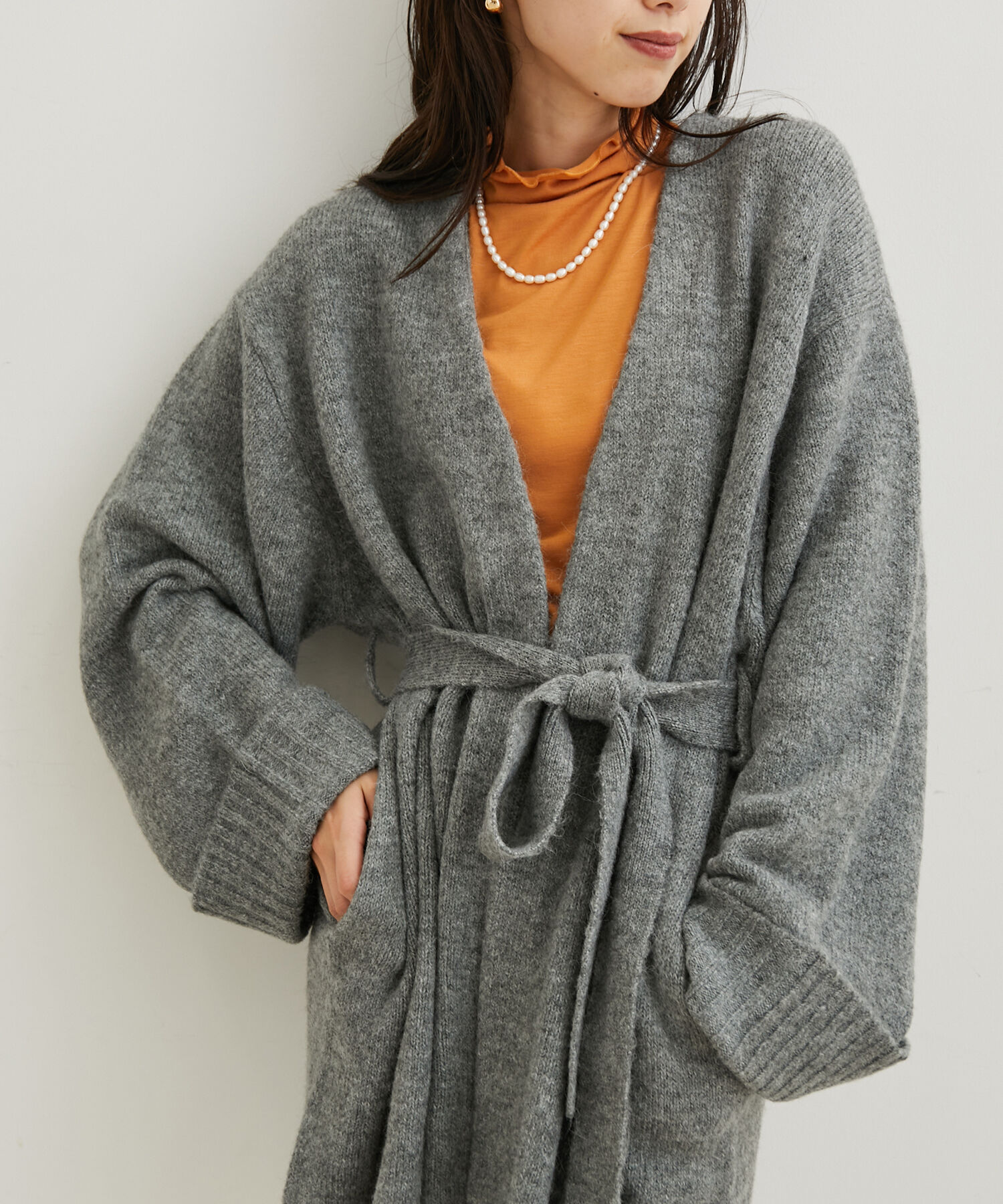 VIS「【洗える・吸湿発熱】前後2WAYハイネックメローインナー」|Tシャツ・カットソー|