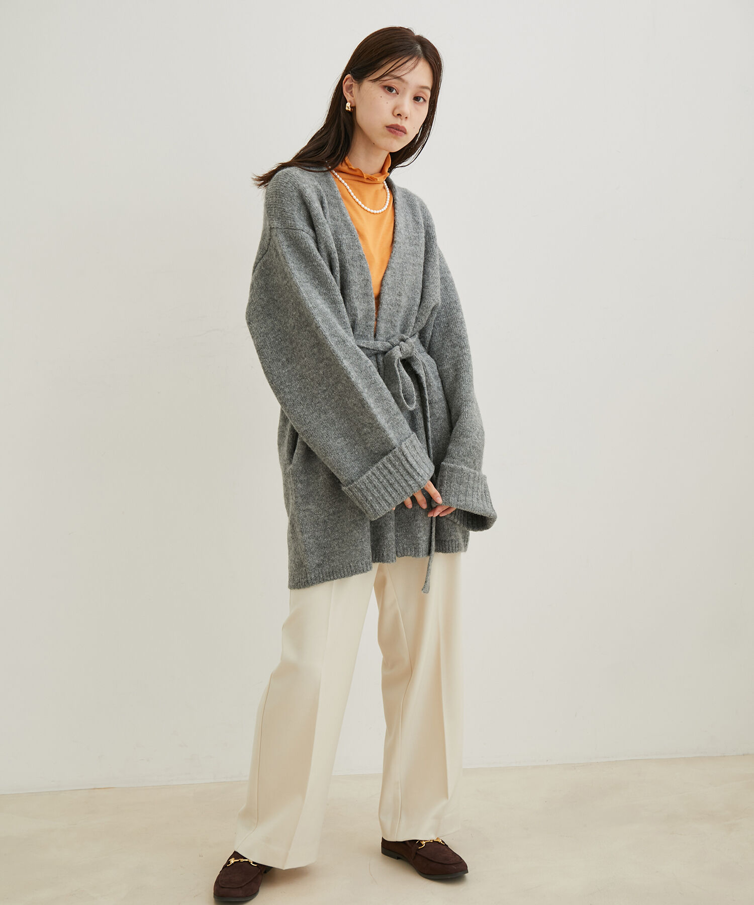 VIS「【洗える・吸湿発熱】前後2WAYハイネックメローインナー」|Tシャツ・カットソー|