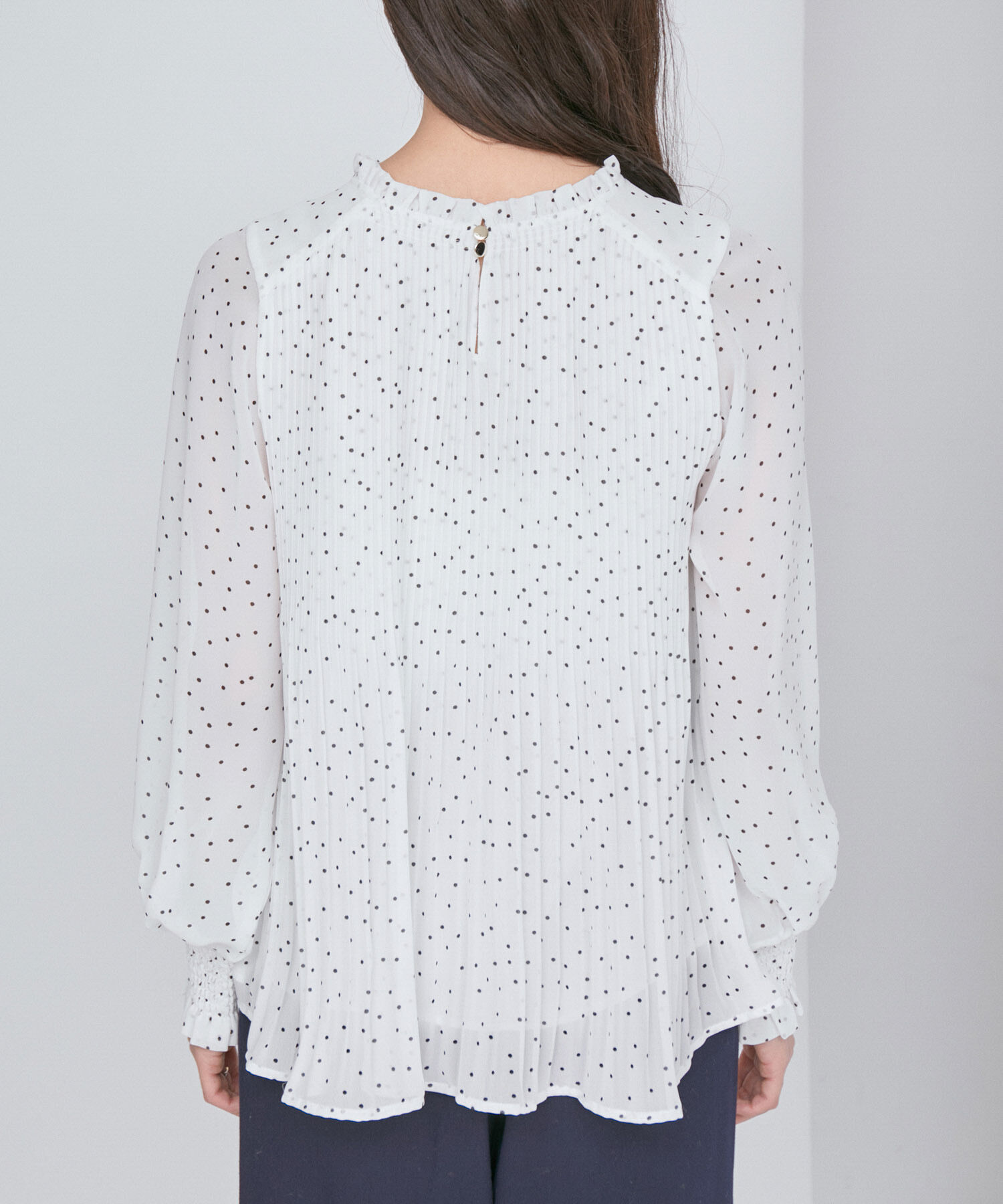 VIS「【洗える】シフォンプリーツブラウス」|シャツ・ブラウス|