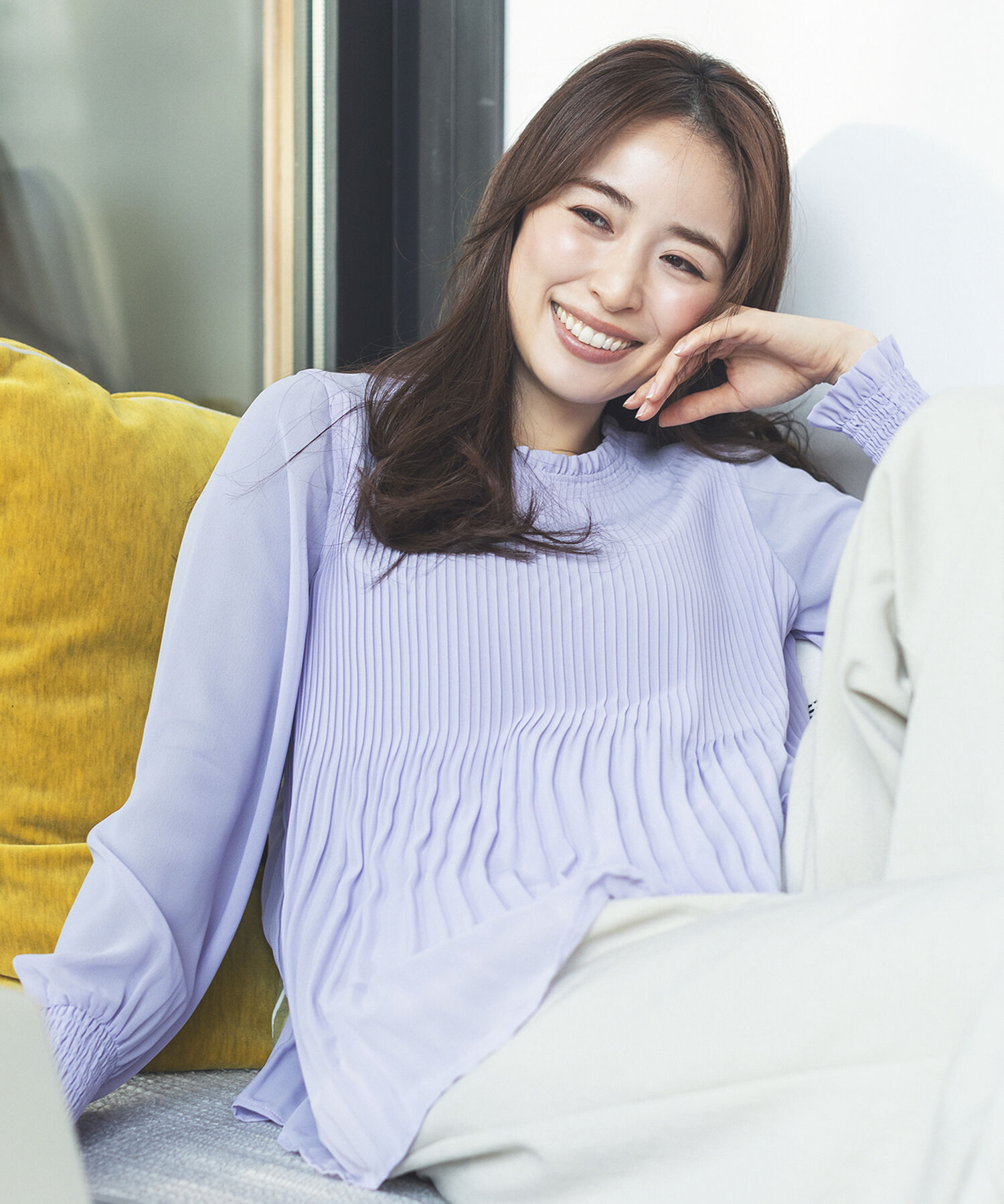 VIS「【洗える】シフォンプリーツブラウス」|シャツ・ブラウス|