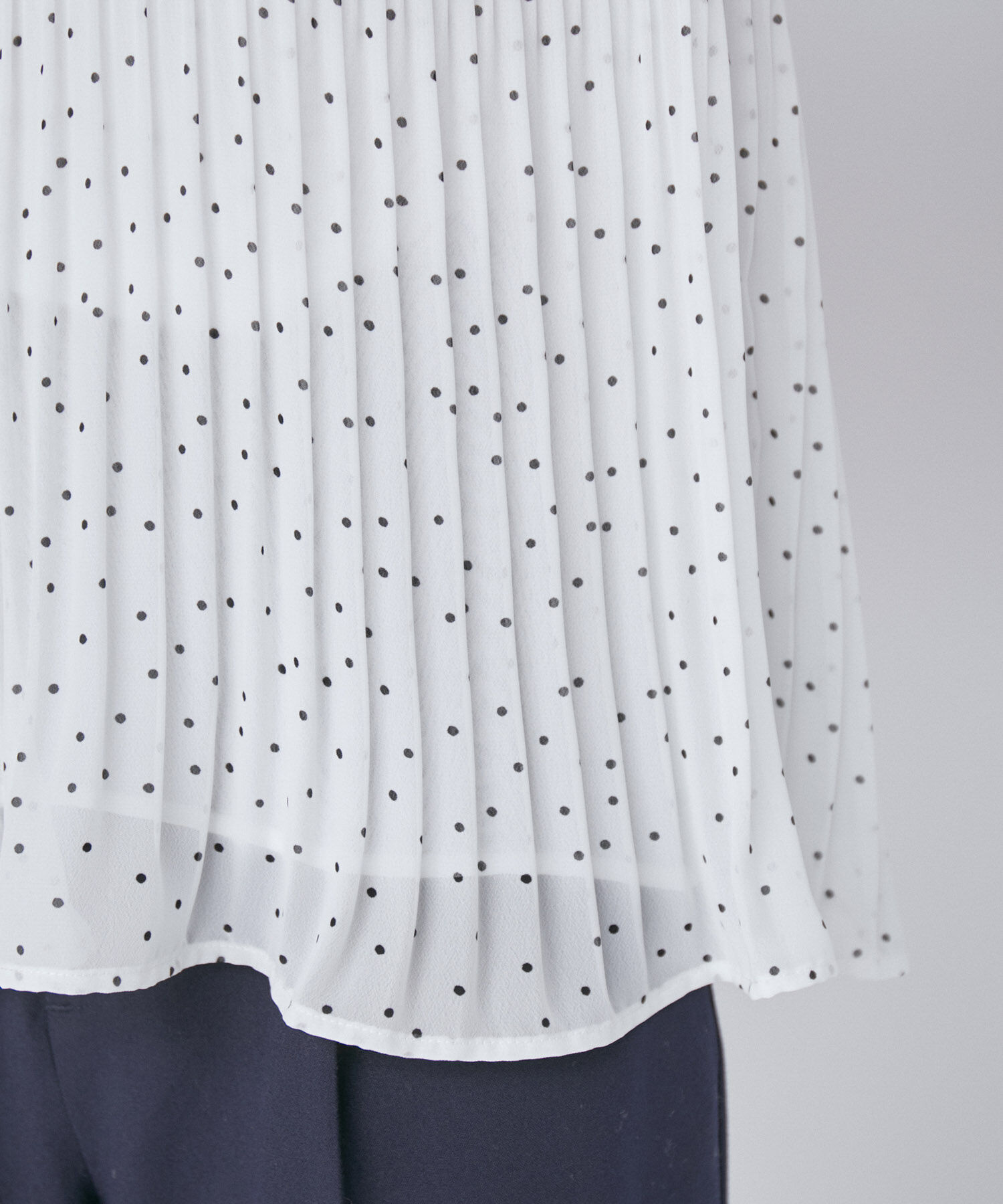 VIS「【洗える】シフォンプリーツブラウス」|シャツ・ブラウス|