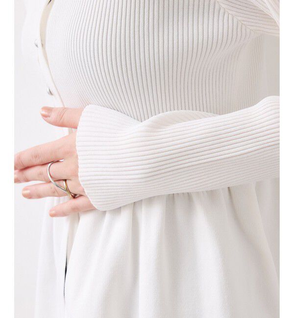 VIS「ペプラムニットカーディガン/イージーケア」|カーディガン|