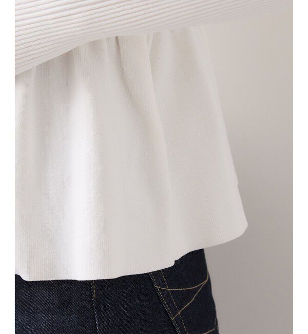 VIS「ペプラムニットカーディガン/イージーケア」|カーディガン|