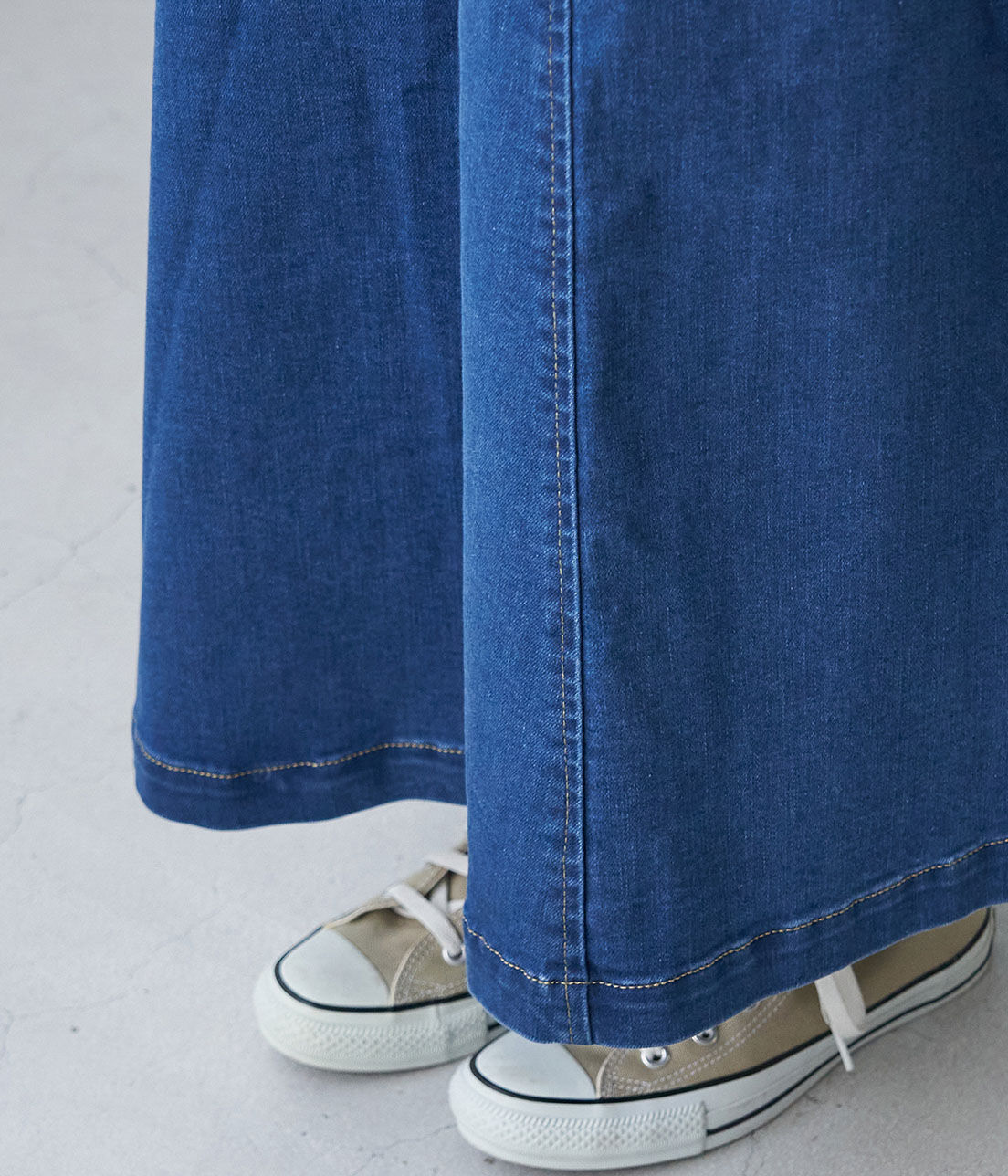 Rope&rsquo;Picnic「【WEB限定36サイズ】ストレッチデニムジャンパースカート」|ジャンパースカート|