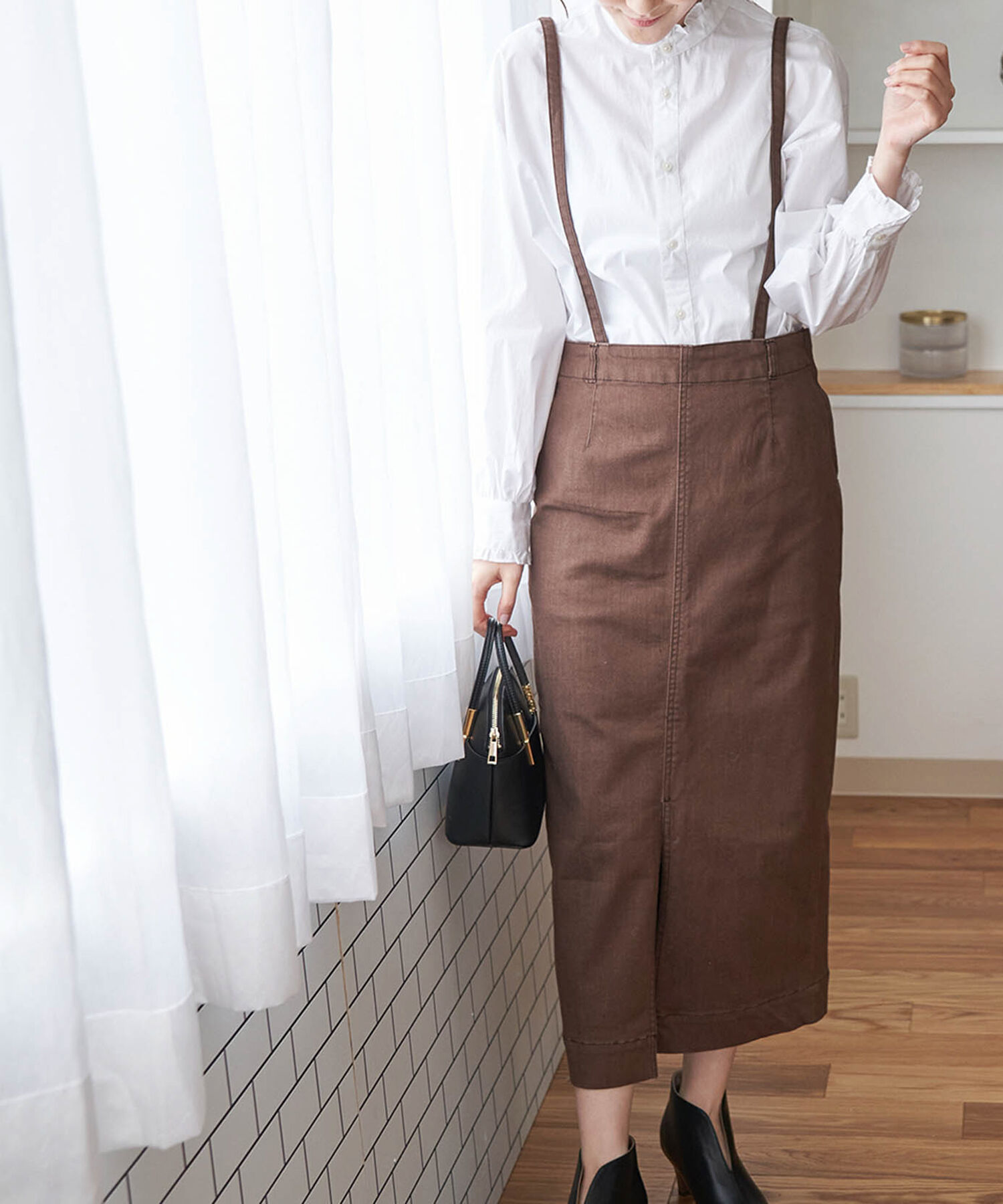 Rope&rsquo;Picnic「【リンクコーデ】デニムスカート」|スカート|ダークブラウン(20)