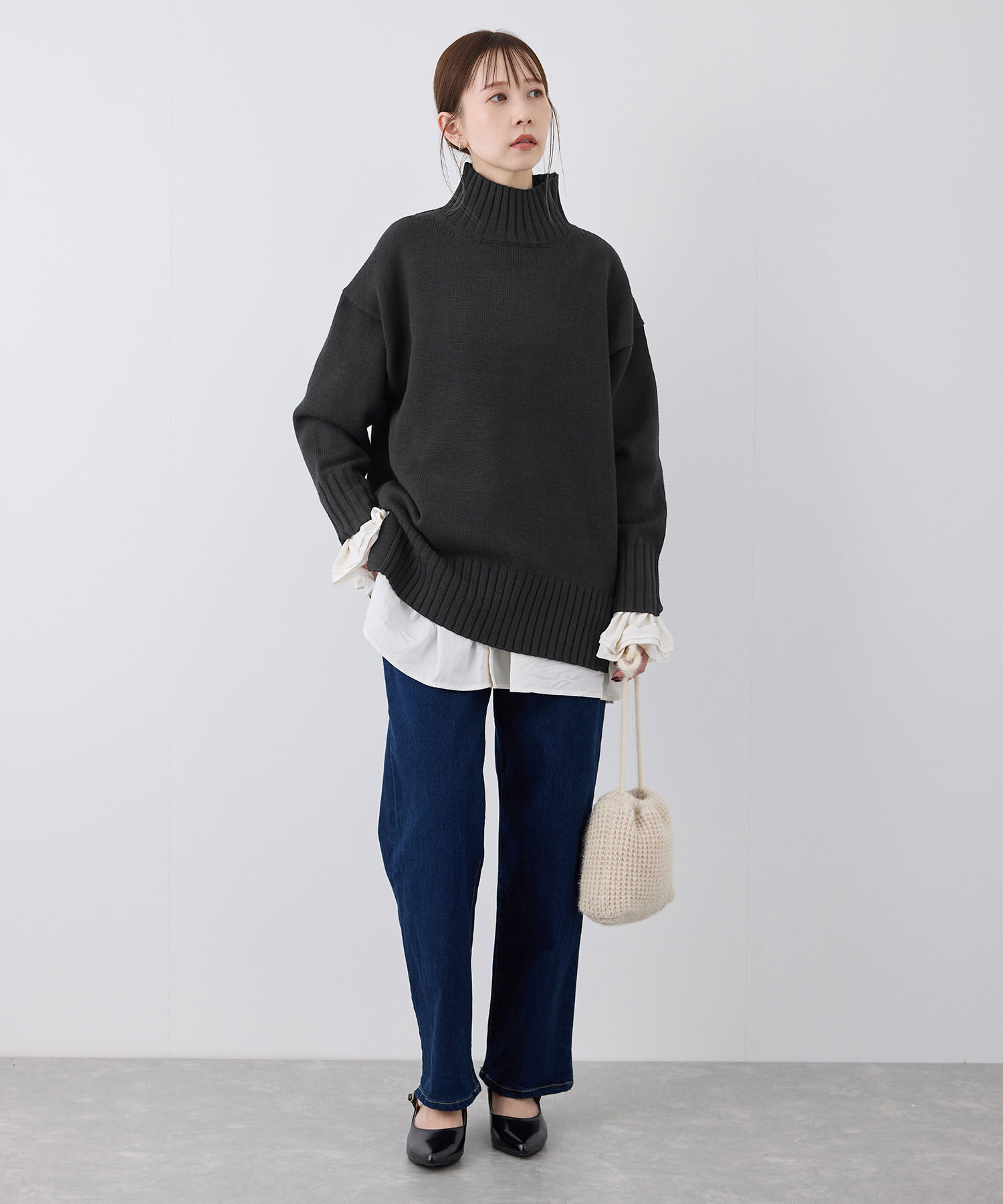 Rope&rsquo;Picnic「【シリーズ累計23万枚突破】サイドスリットニットプルオーバー/リンクコーデ」|ニット・セーター|