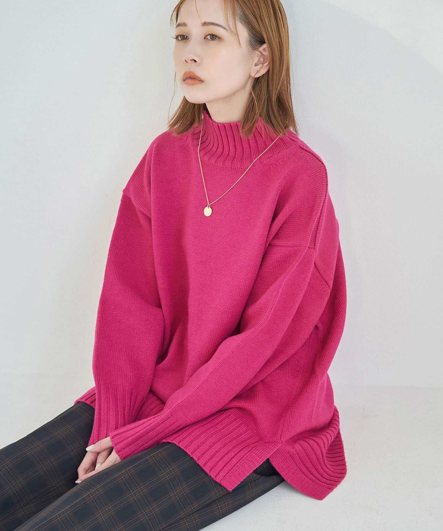 Rope&rsquo;Picnic「【シリーズ累計23万枚突破】サイドスリットニットプルオーバー/リンクコーデ」|ニット・セーター|