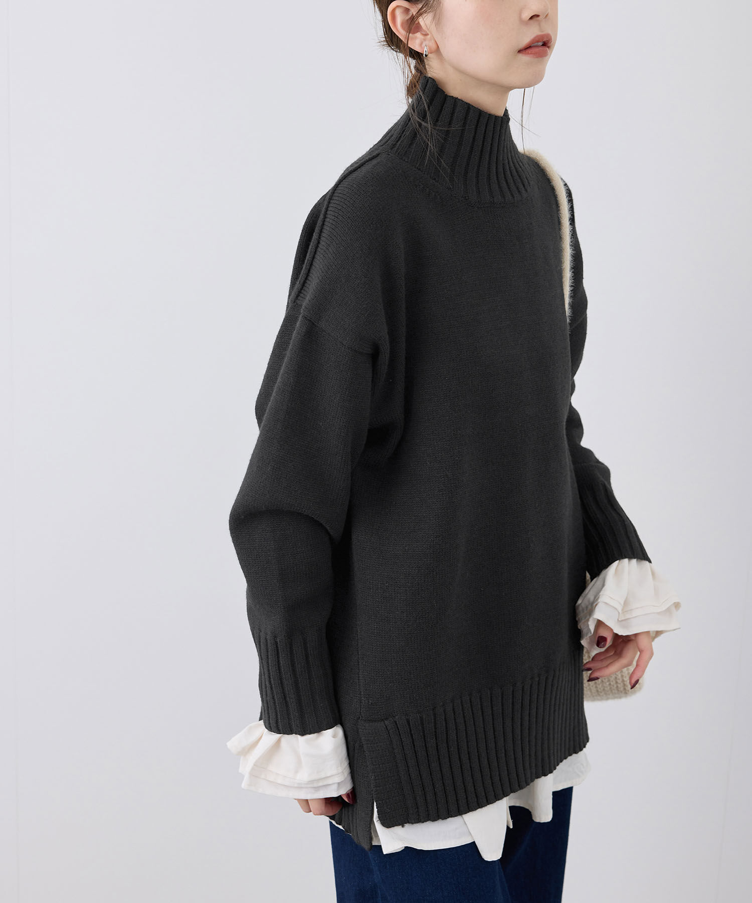 Rope&rsquo;Picnic「【シリーズ累計23万枚突破】サイドスリットニットプルオーバー/リンクコーデ」|ニット・セーター|