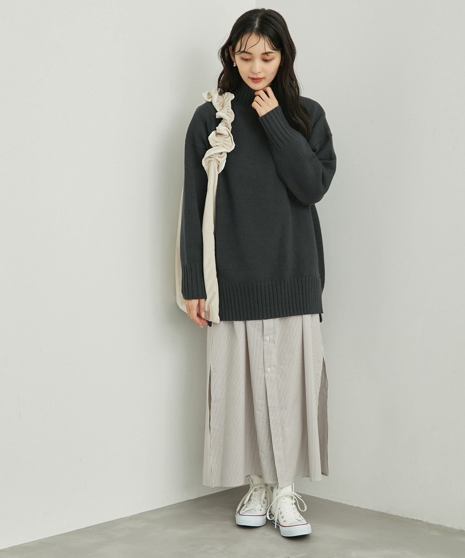 Rope&rsquo;Picnic「【シリーズ累計23万枚突破】サイドスリットニットプルオーバー/リンクコーデ」|ニット・セーター|