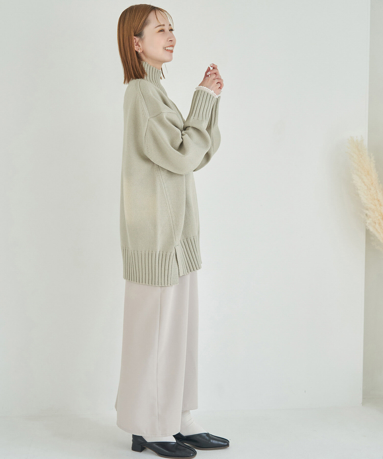 Rope&rsquo;Picnic「【シリーズ累計23万枚突破】サイドスリットニットプルオーバー/リンクコーデ」|ニット・セーター|