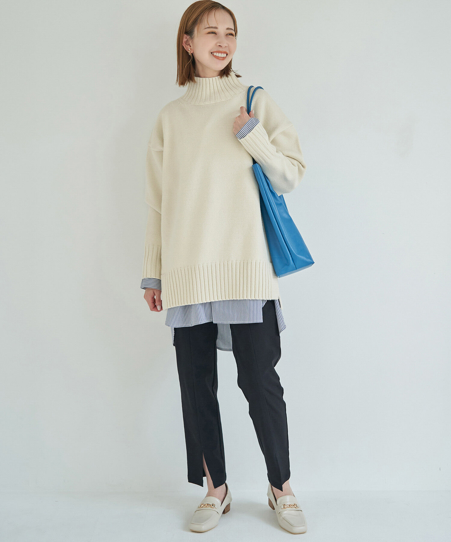 Rope&rsquo;Picnic「【シリーズ累計23万枚突破】サイドスリットニットプルオーバー/リンクコーデ」|ニット・セーター|