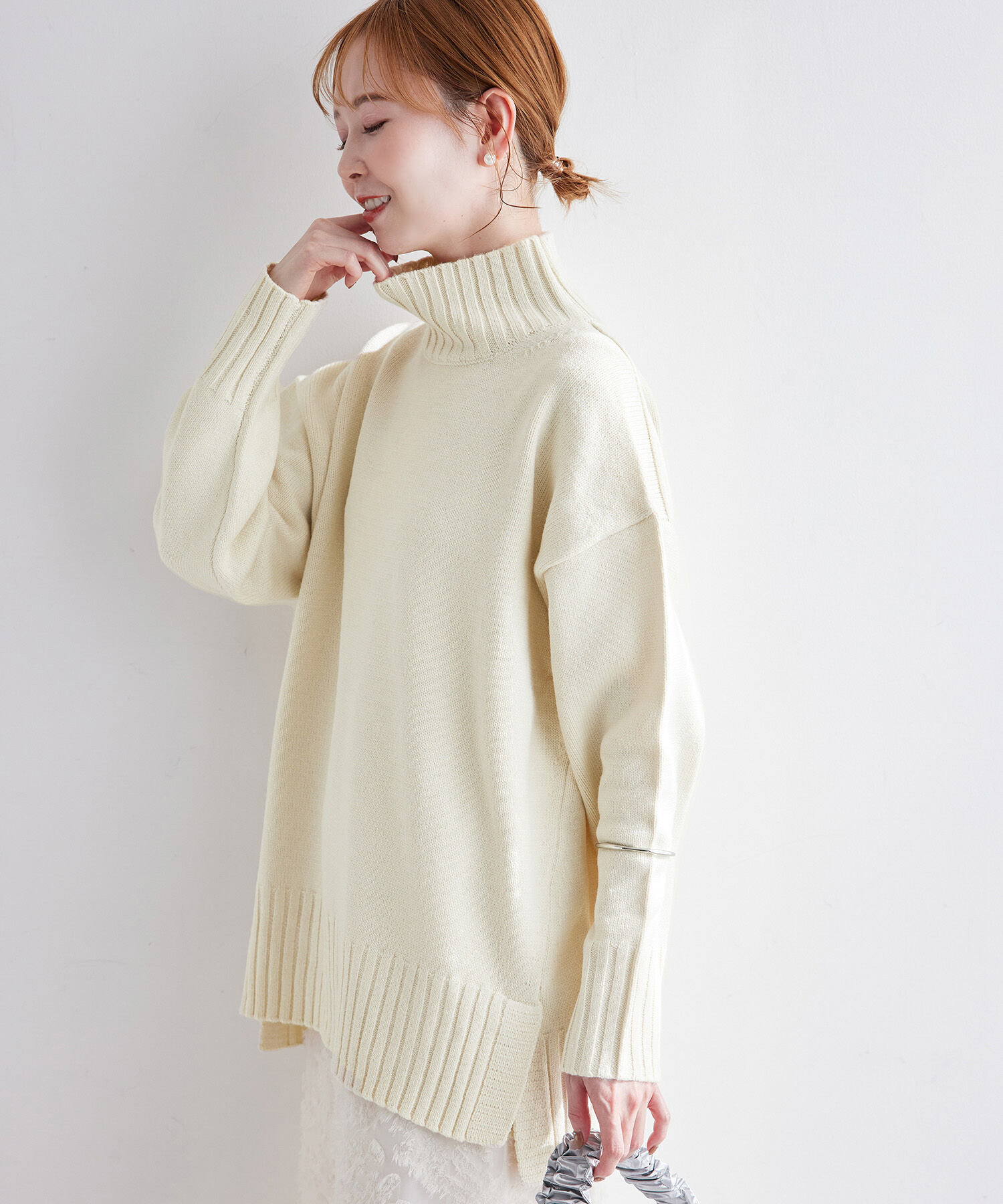 Rope&rsquo;Picnic「【シリーズ累計23万枚突破】サイドスリットニットプルオーバー/リンクコーデ」|ニット・セーター|キナリ(16)