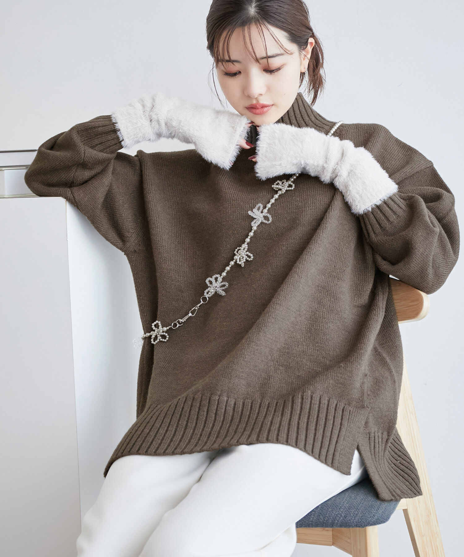 Rope&rsquo;Picnic「【シリーズ累計23万枚突破】サイドスリットニットプルオーバー/リンクコーデ」|ニット・セーター|