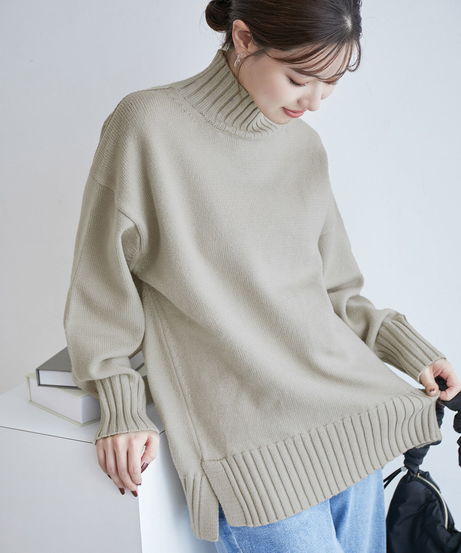 Rope&rsquo;Picnic「【シリーズ累計23万枚突破】サイドスリットニットプルオーバー/リンクコーデ」|ニット・セーター|