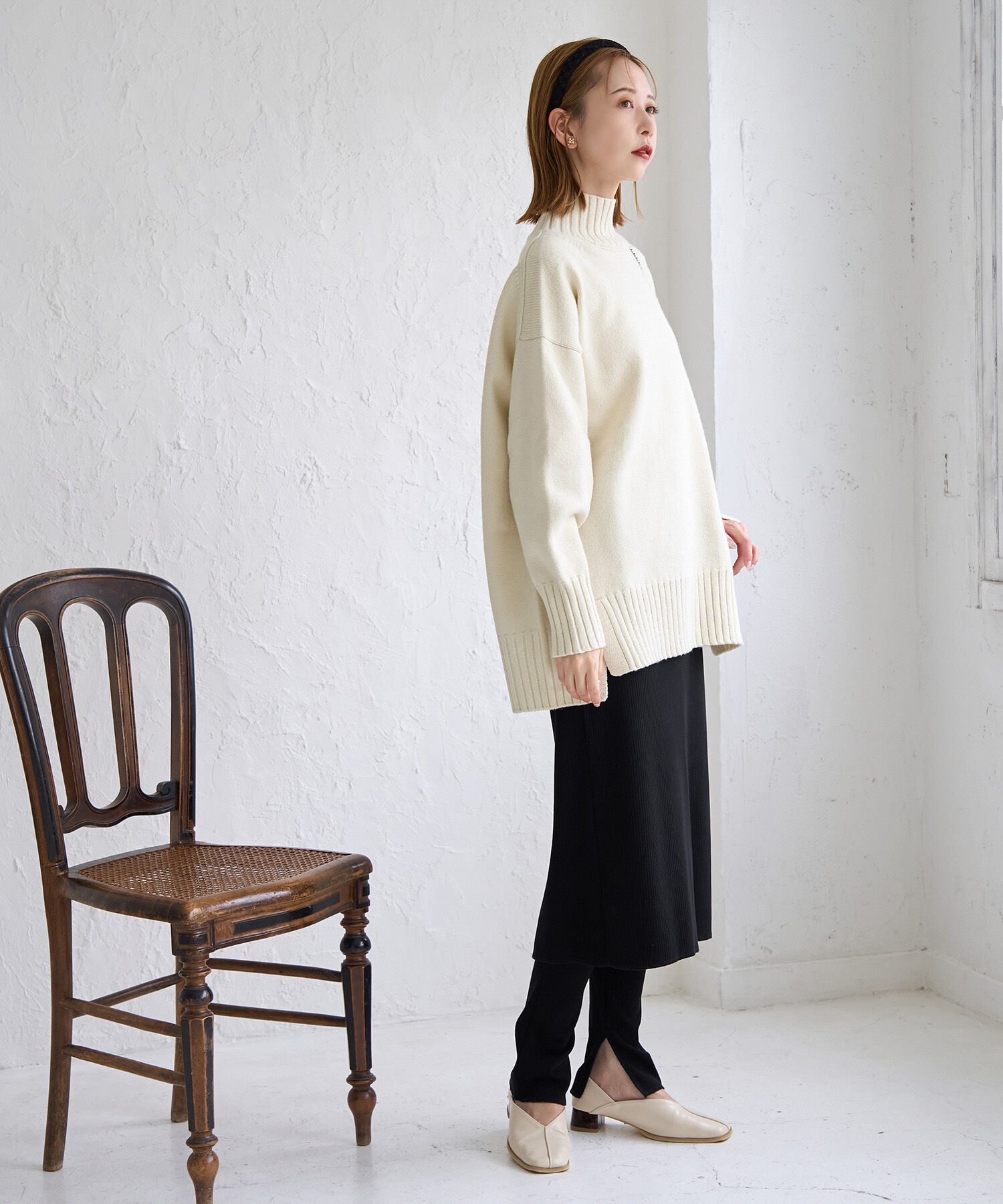 Rope&rsquo;Picnic「【シリーズ累計23万枚突破】サイドスリットニットプルオーバー/リンクコーデ」|ニット・セーター|