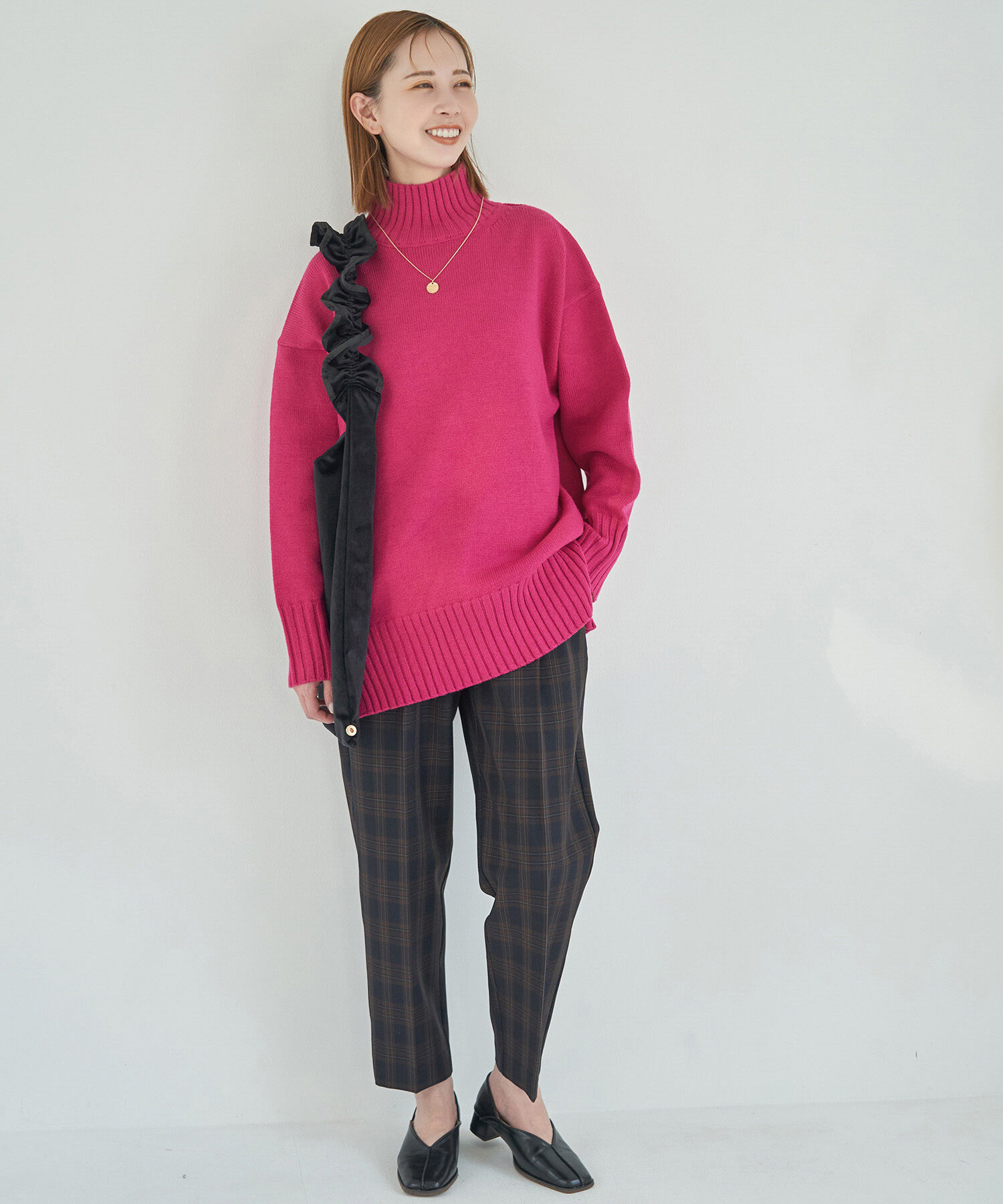 Rope&rsquo;Picnic「【シリーズ累計23万枚突破】サイドスリットニットプルオーバー/リンクコーデ」|ニット・セーター|