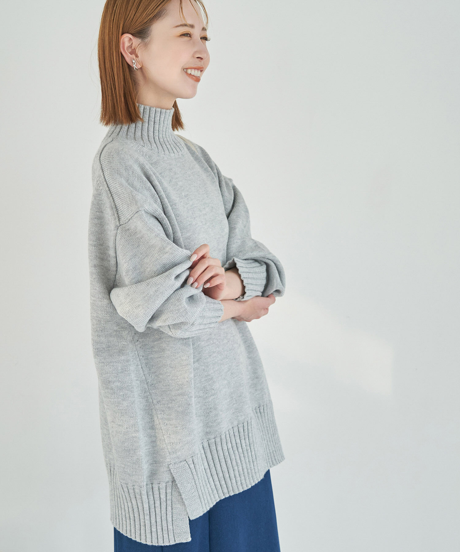 Rope&rsquo;Picnic「【シリーズ累計23万枚突破】サイドスリットニットプルオーバー/リンクコーデ」|ニット・セーター|