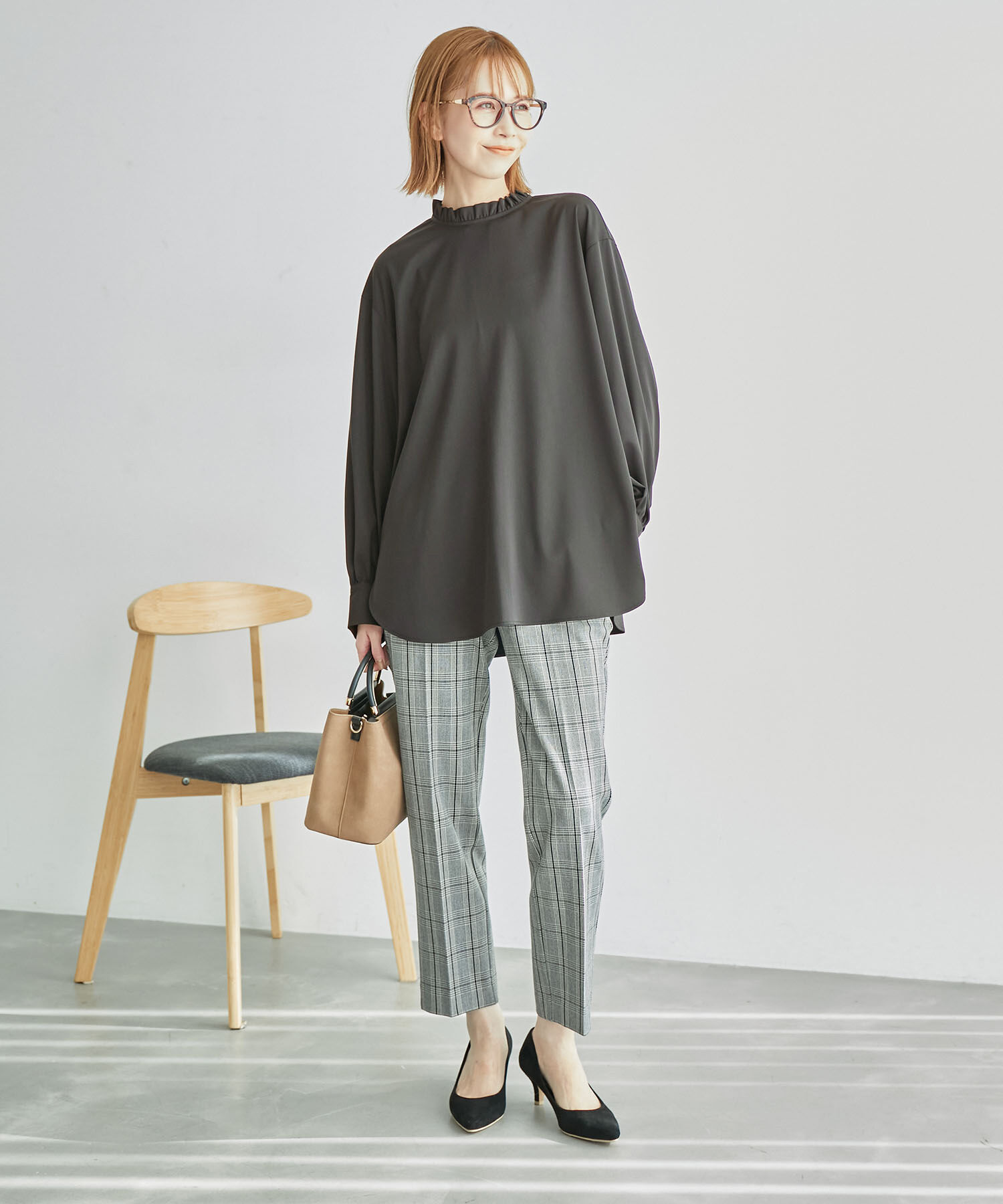 Rope&rsquo;Picnic「フリルカラーチュニックブラウス」|シャツ・ブラウス|