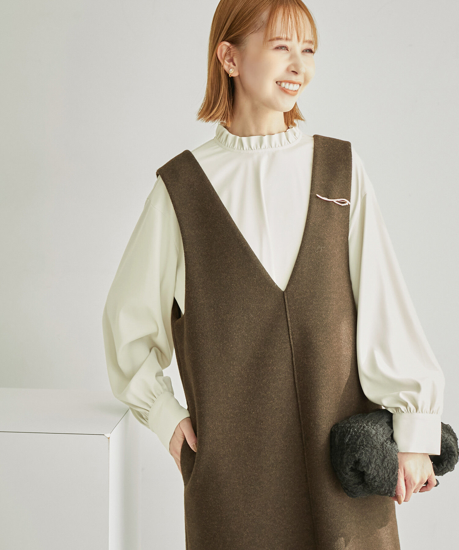 Rope&rsquo;Picnic「フリルカラーチュニックブラウス」|シャツ・ブラウス|