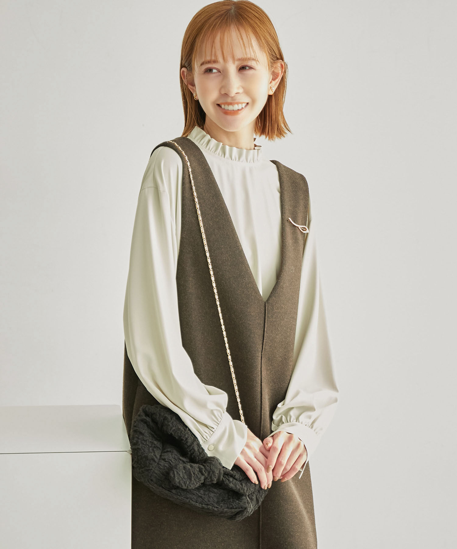 Rope&rsquo;Picnic「フリルカラーチュニックブラウス」|シャツ・ブラウス|ベージュ系(28)