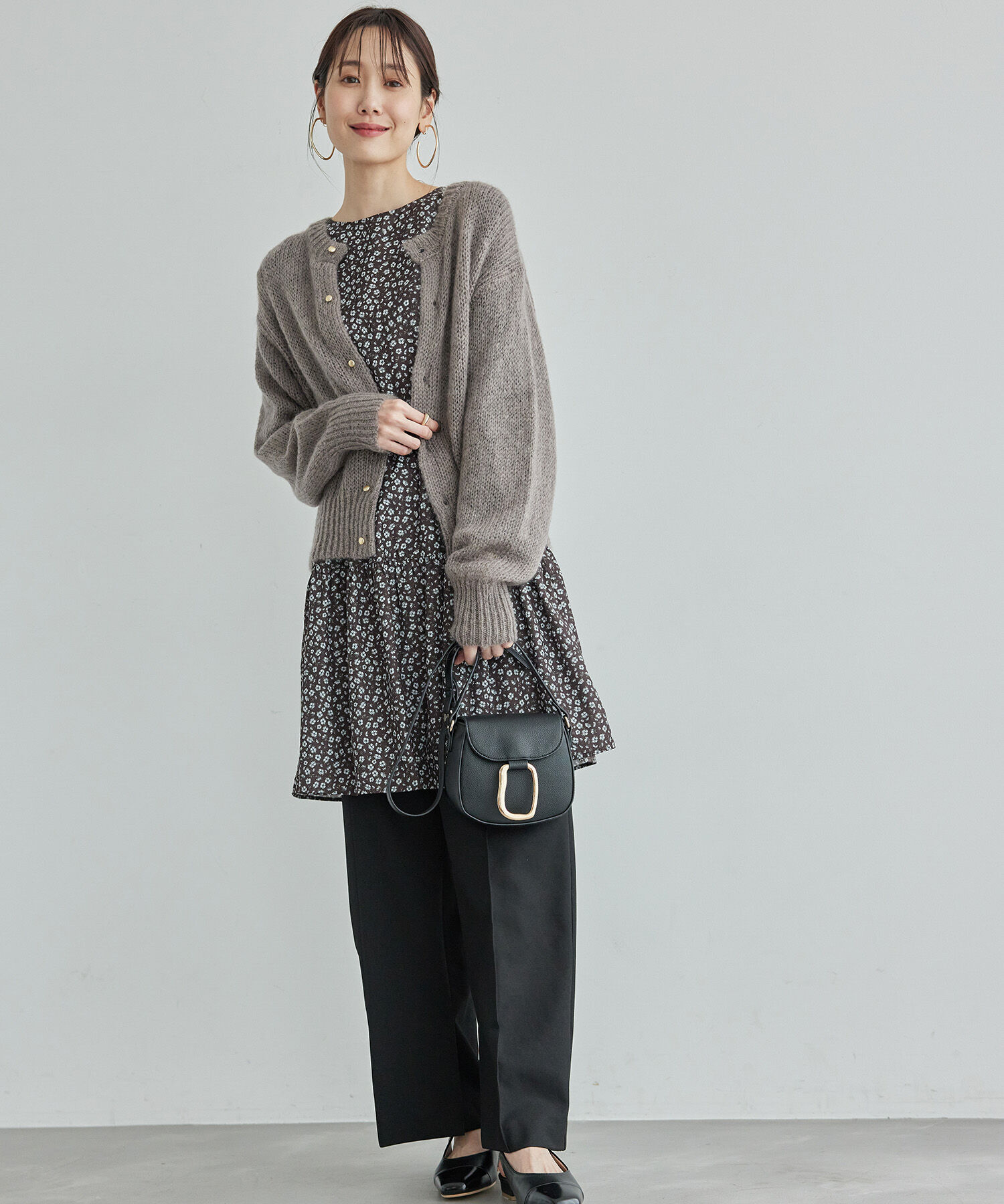 Rope&rsquo;Picnic「ウールライクサージワイドパンツ/セットアップ対応・リンクコーデ」|チノ|