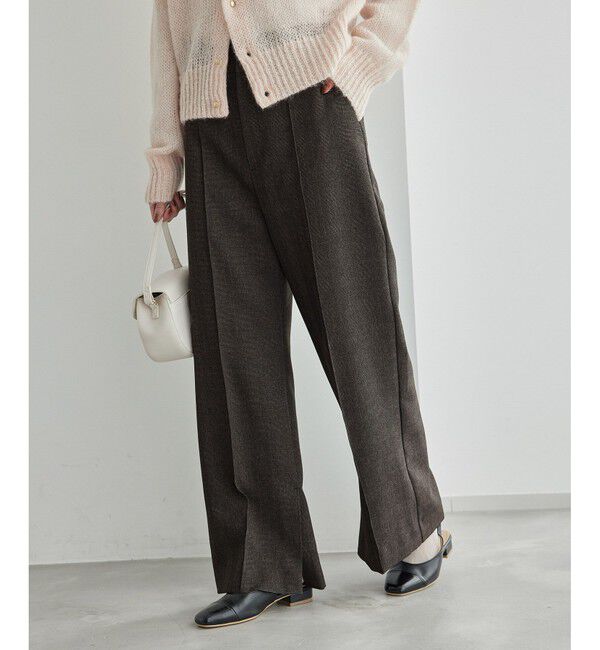 Rope&rsquo;Picnic「ウールライクサージワイドパンツ/セットアップ対応・リンクコーデ」|チノ|