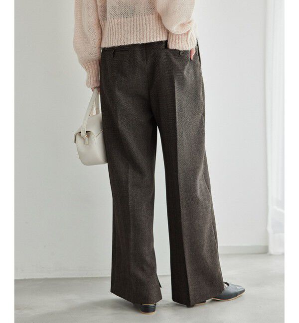 Rope&rsquo;Picnic「ウールライクサージワイドパンツ/セットアップ対応・リンクコーデ」|チノ|