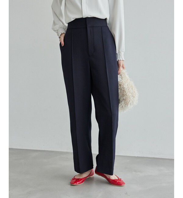 Rope&rsquo;Picnic「ウールライクサージワイドパンツ/セットアップ対応・リンクコーデ」|チノ|