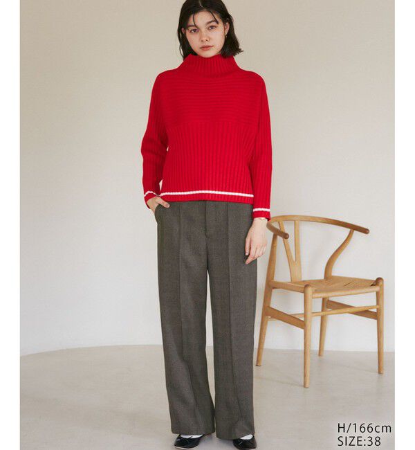 Rope&rsquo;Picnic「ウールライクサージワイドパンツ/セットアップ対応・リンクコーデ」|チノ|