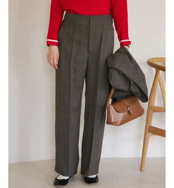 Rope&rsquo;Picnic「ウールライクサージワイドパンツ/セットアップ対応・リンクコーデ」|チノ|