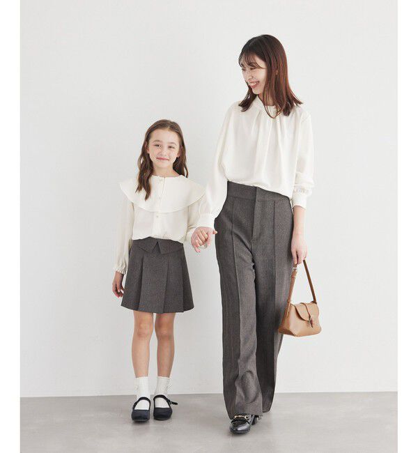 Rope&rsquo;Picnic「ウールライクサージワイドパンツ/セットアップ対応・リンクコーデ」|チノ|