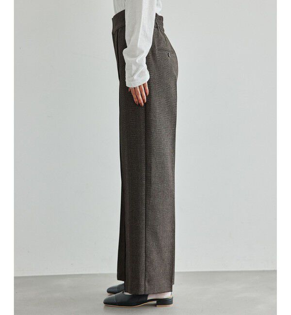 Rope&rsquo;Picnic「ウールライクサージワイドパンツ/セットアップ対応・リンクコーデ」|チノ|