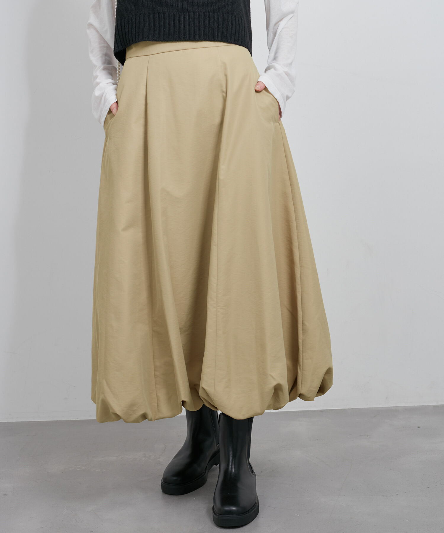 Rope&rsquo;Picnic「バルーンギャザースカート/撥水加工」|スカート|