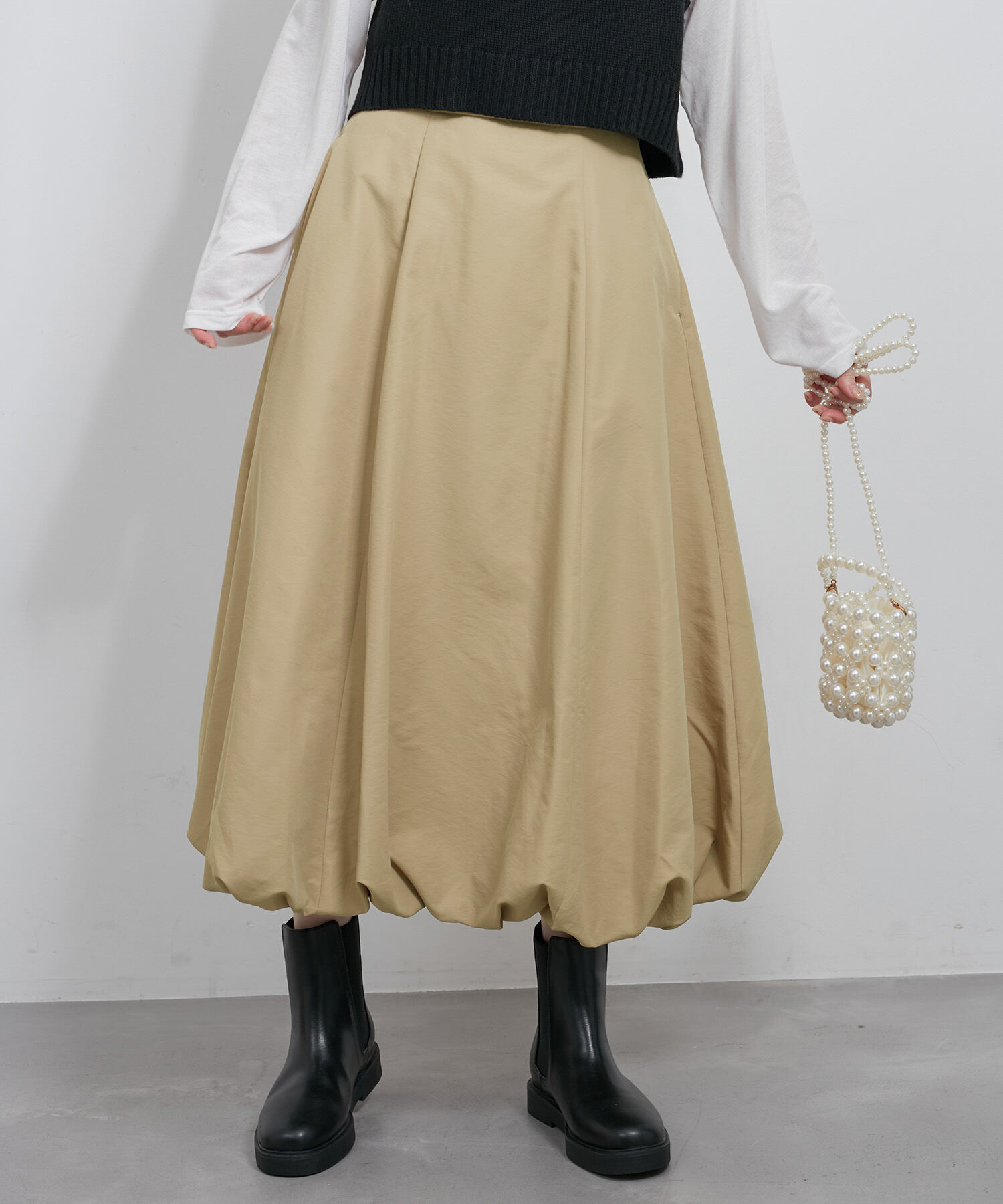 Rope&rsquo;Picnic「バルーンギャザースカート/撥水加工」|スカート|