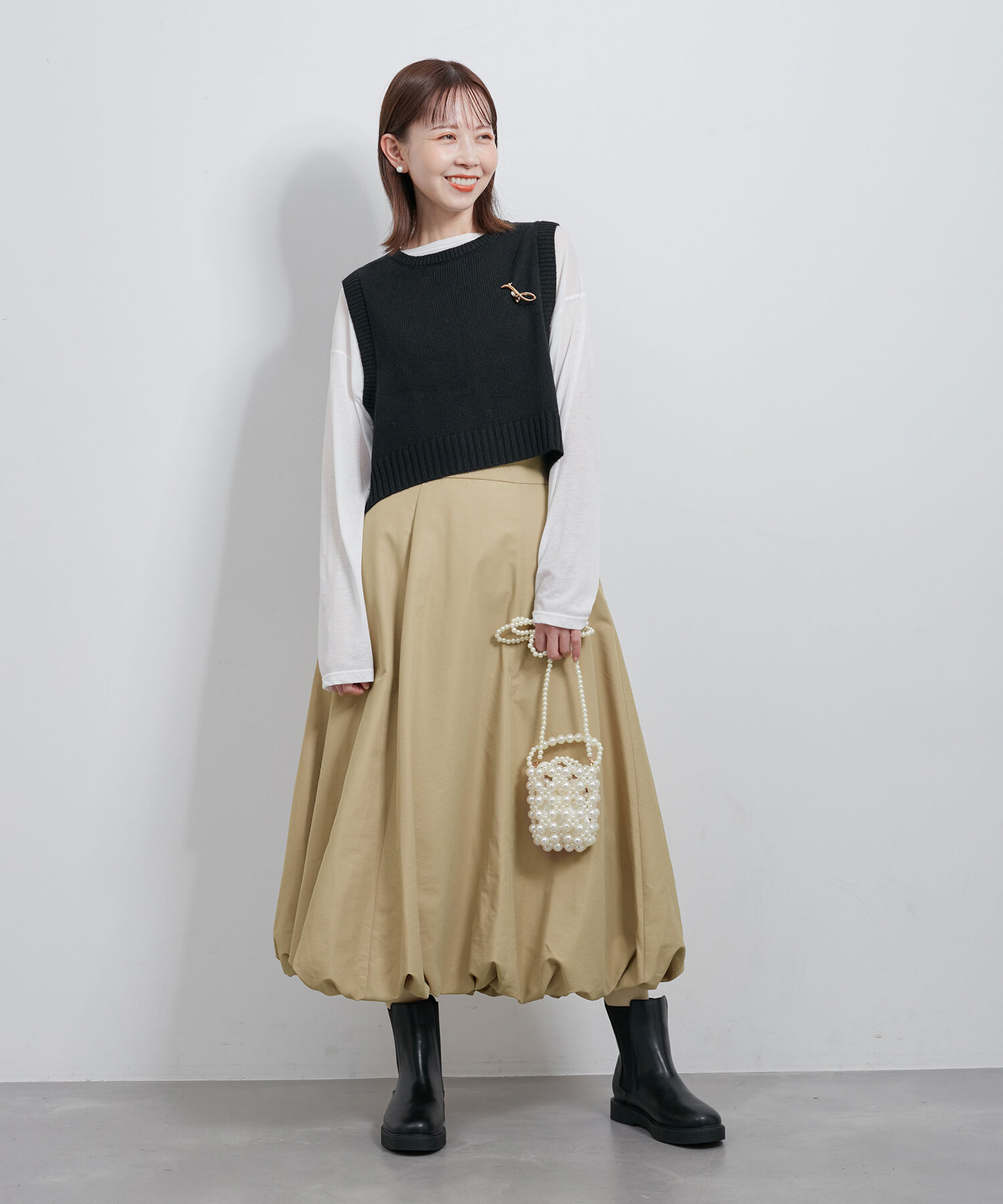 Rope&rsquo;Picnic「バルーンギャザースカート/撥水加工」|スカート|