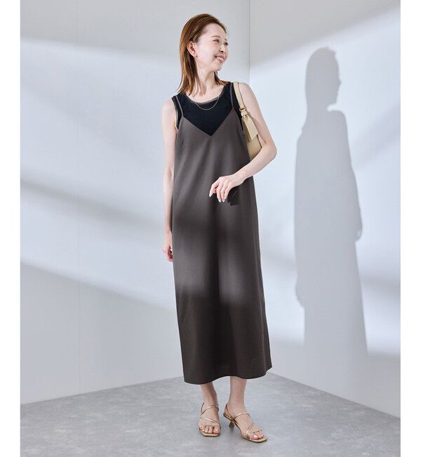 Rope&rsquo;Picnic「【UVケア・遮熱】Comfort Seriesコンフォートシリーズ/Vネックキャミワンピース」|ワンピース|