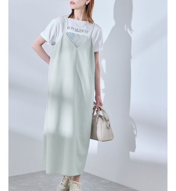 Rope&rsquo;Picnic「【UVケア・遮熱】Comfort Seriesコンフォートシリーズ/Vネックキャミワンピース」|ワンピース|