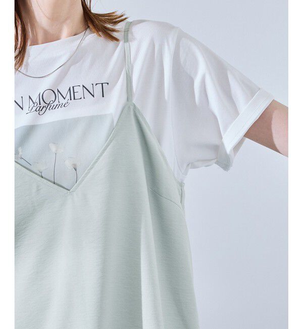 Rope&rsquo;Picnic「【UVケア・遮熱】Comfort Seriesコンフォートシリーズ/Vネックキャミワンピース」|ワンピース|