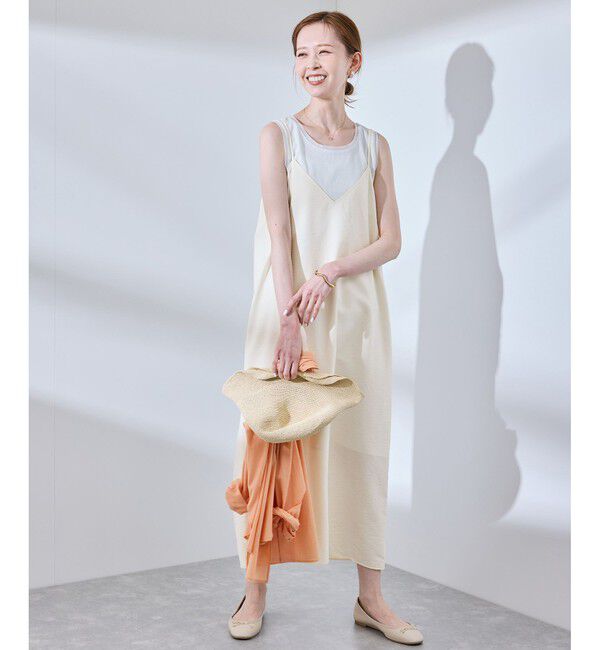 Rope&rsquo;Picnic「【UVケア・遮熱】Comfort Seriesコンフォートシリーズ/Vネックキャミワンピース」|ワンピース|