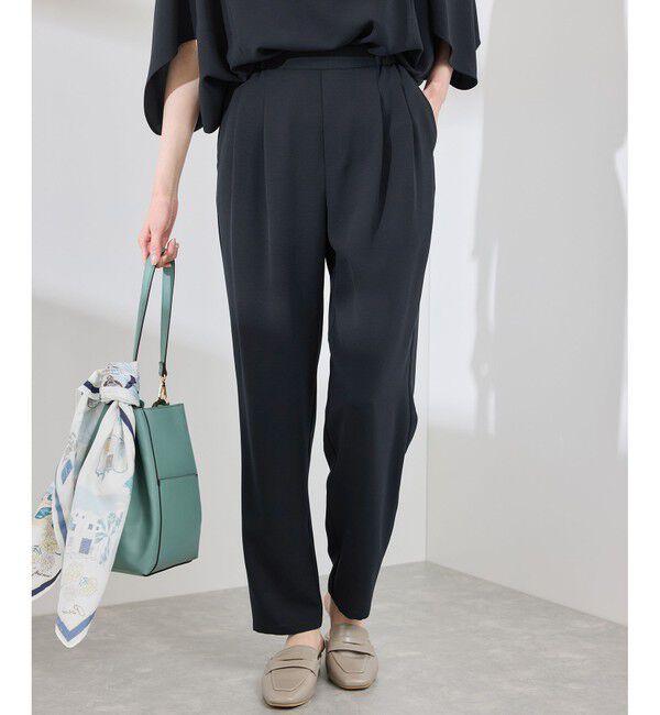 Rope&rsquo;Picnic「【イージーケア】ジョーゼットスラックスパンツ/セットアップ対応」|チノ|