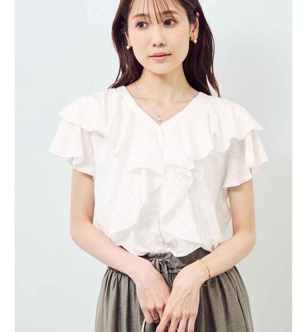 Rope&rsquo;Picnic「【emur/エミュール】ランダムラッフルブラウス」|シャツ・ブラウス|