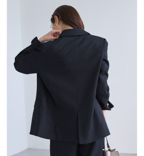 Rope&rsquo;Picnic「【WEB限定】レディハンサムシリーズ ウールライク金ボタンミドル丈ジャケット(総裏地)」|テーラードジャケット|