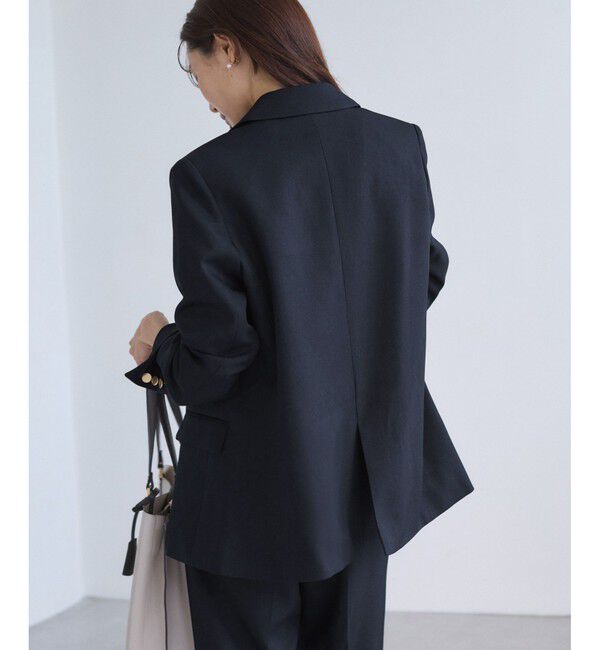 Rope&rsquo;Picnic「【WEB限定】レディハンサムシリーズ ウールライク金ボタンミドル丈ジャケット(総裏地)」|テーラードジャケット|