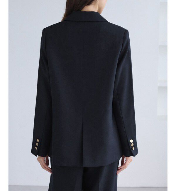 Rope&rsquo;Picnic「【WEB限定】レディハンサムシリーズ ウールライク金ボタンミドル丈ジャケット(総裏地)」|テーラードジャケット|