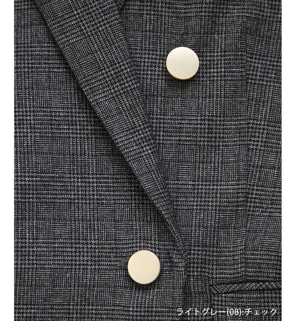 Rope&rsquo;Picnic「【WEB限定】レディハンサムシリーズ ウールライク金ボタンミドル丈ジャケット(総裏地)」|テーラードジャケット|