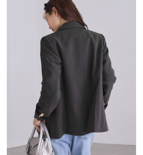 Rope&rsquo;Picnic「【WEB限定】レディハンサムシリーズ ウールライク金ボタンミドル丈ジャケット(総裏地)」|テーラードジャケット|