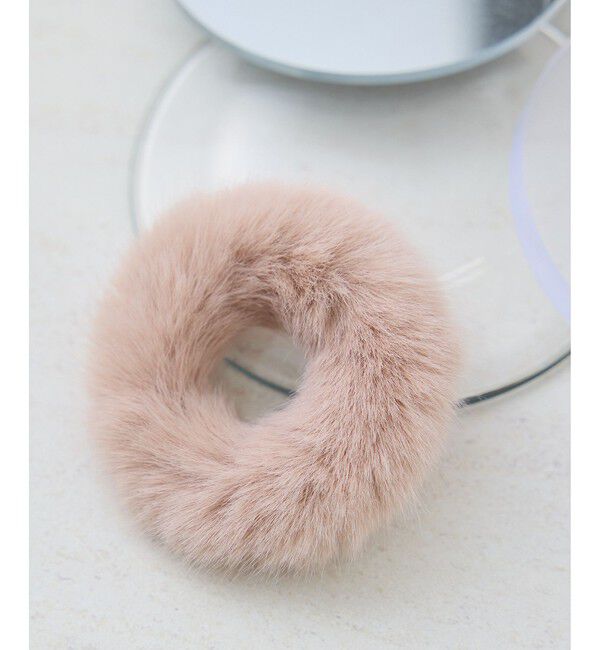 ROPE PICNIC PASSAGE「ふわふわフェイクファーシュシュ」|ヘアゴム・シュシュ|ピンク(63)
