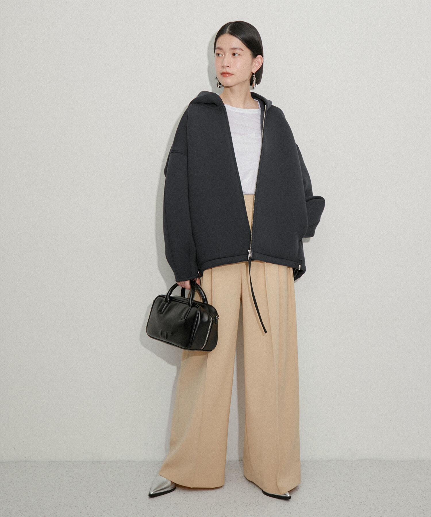 ADAM ET ROPE'「【サステナブル】フーディージップブルゾン」|ブルゾン・スタジャン|